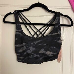 Victoria's Secret Black and Gray essential Strappy Sports Bra